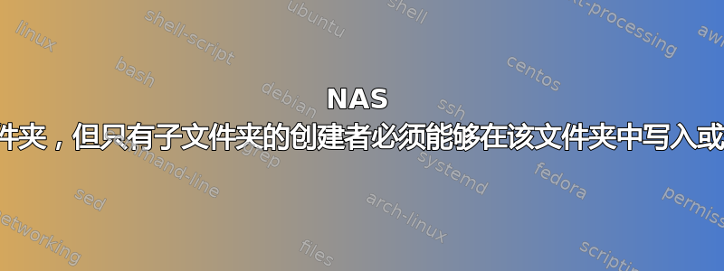 NAS 与所有人共享文件夹，但只有子文件夹的创建者必须能够在该文件夹中写入或删除，可以吗？