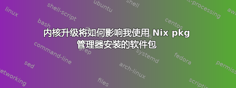 内核升级将如何影响我使用 Nix pkg 管理器安装的软件包