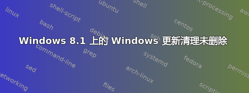 Windows 8.1 上的 Windows 更新清理未删除