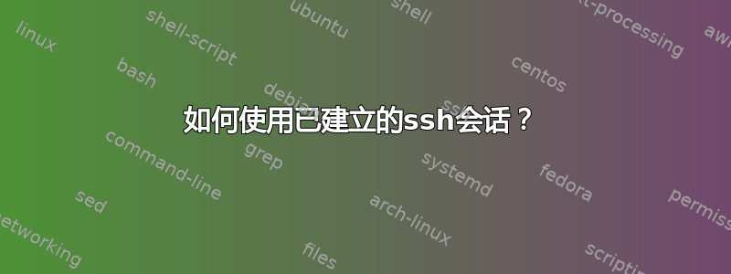 如何使用已建立的ssh会话？