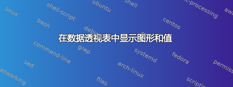 在数据透视表中显示图形和值