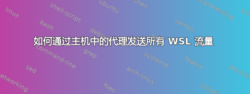 如何通过主机中的代理发送所有 WSL 流量