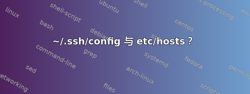 ~/.ssh/config 与 etc/hosts？