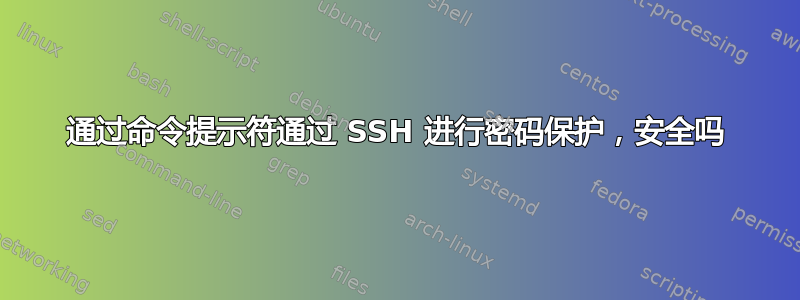 通过命令提示符通过 SSH 进行密码保护，安全吗