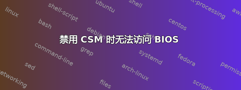 禁用 CSM 时无法访问 BIOS