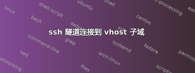 ssh 隧道连接到 vhost 子域