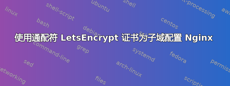 使用通配符 LetsEncrypt 证书为子域配置 Nginx