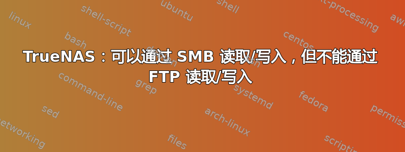 TrueNAS：可以通过 SMB 读取/写入，但不能通过 FTP 读取/写入