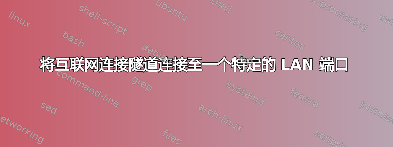 将互联网连接隧道连接至一个特定的 LAN 端口