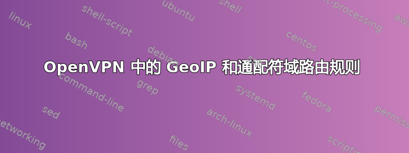 OpenVPN 中的 GeoIP 和通配符域路由规则