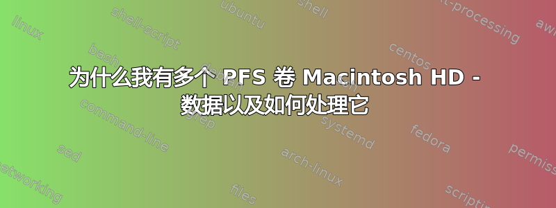 为什么我有多个 PFS 卷 Macintosh HD - 数据以及如何处理它