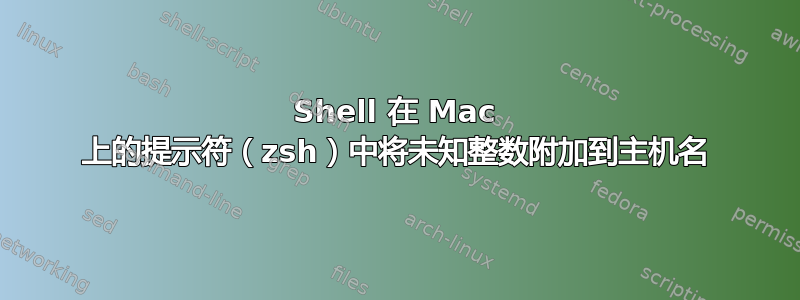 Shell 在 Mac 上的提示符（zsh）中将未知整数附加到主机名