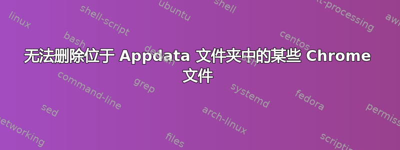 无法删除位于 Appdata 文件夹中的某些 Chrome 文件