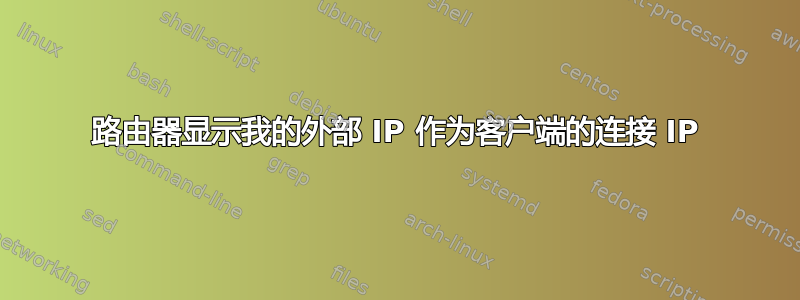 路由器显示我的外部 IP 作为客户端的连接 IP