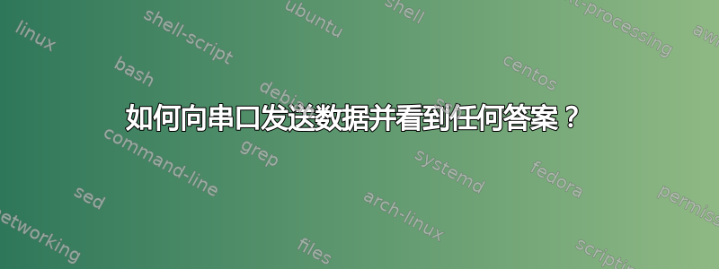 如何向串口发送数据并看到任何答案？