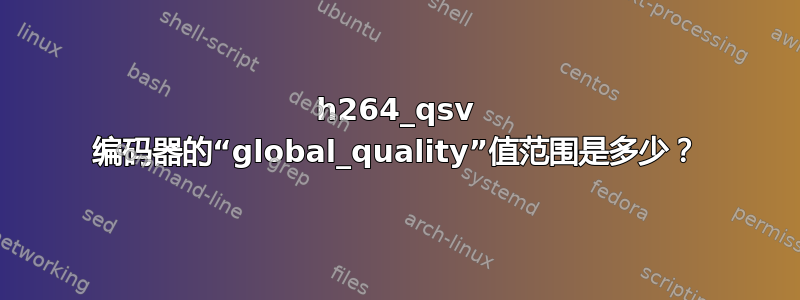 h264_qsv 编码器的“global_quality”值范围是多少？