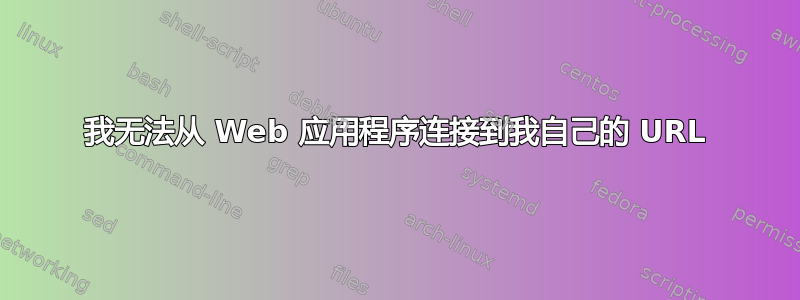 我无法从 Web 应用程序连接到我自己的 URL