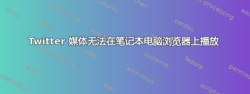 Twitter 媒体无法在笔记本电脑浏览器上播放