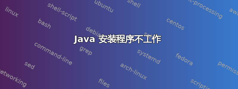 Java 安装程序不工作