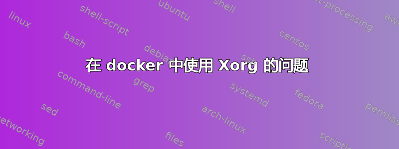 在 docker 中使用 Xorg 的问题