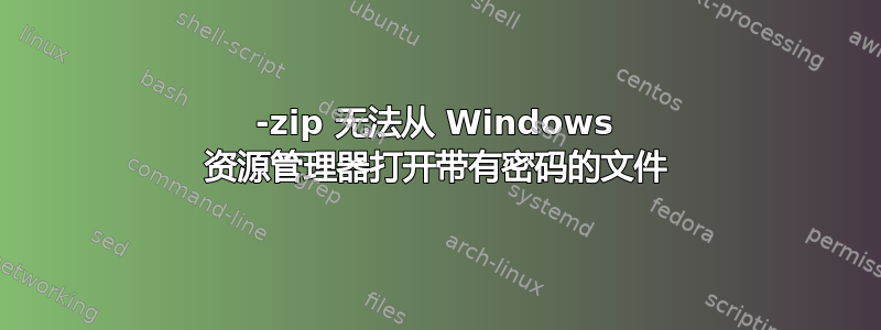 7-zip 无法从 Windows 资源管理器打开带有密码的文件