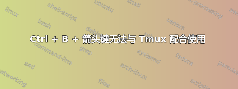 Ctrl + B + 箭头键无法与 Tmux 配合使用