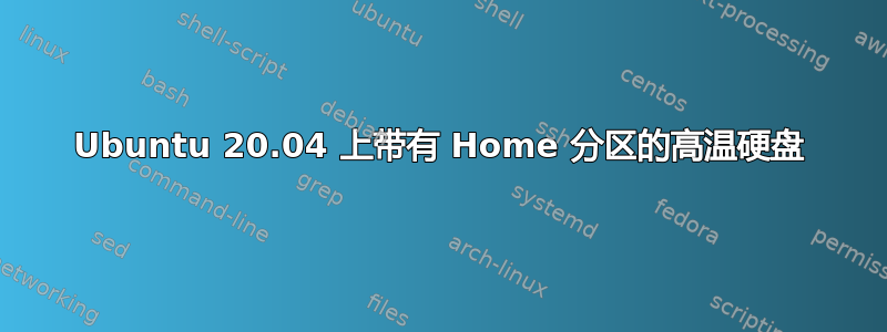 Ubuntu 20.04 上带有 Home 分区的高温硬盘