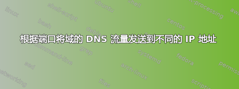 根据端口将域的 DNS 流量发送到不同的 IP 地址