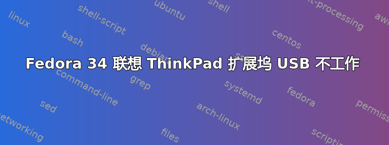 Fedora 34 联想 ThinkPad 扩展坞 USB 不工作