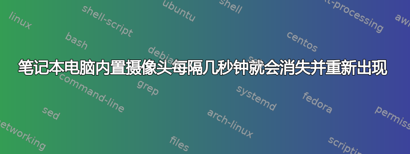 笔记本电脑内置摄像头每隔几秒钟就会消失并重新出现