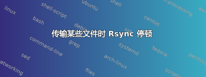 传输某些文件时 Rsync 停顿