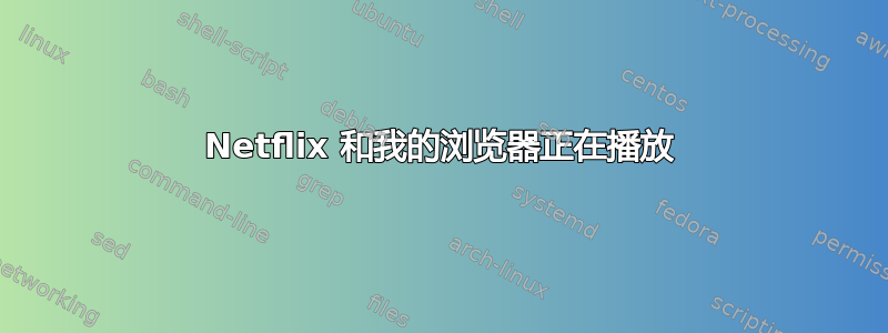 Netflix 和我的浏览器正在播放