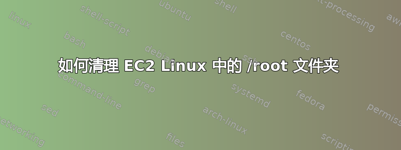 如何清理 EC2 Linux 中的 /root 文件夹