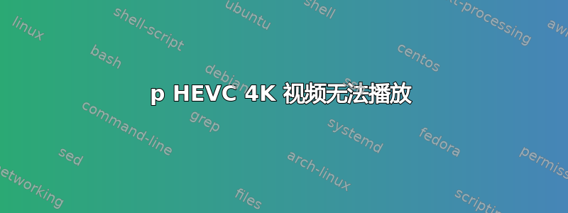 2160p HEVC 4K 视频无法播放