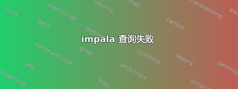 impala 查询失败