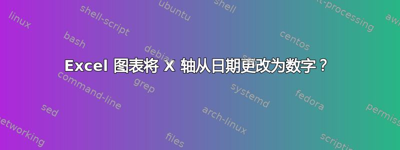 Excel 图表将 X 轴从日期更改为数字？