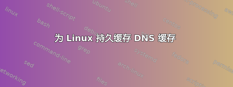 为 Linux 持久缓存 DNS 缓存