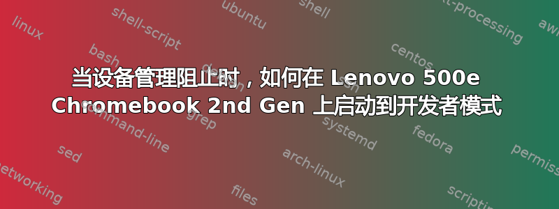 当设备管理阻止时，如何在 Lenovo 500e Chromebook 2nd Gen 上启动到开发者模式