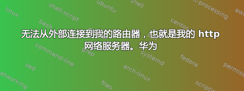 无法从外部连接到我的路由器，也就是我的 http 网络服务器。华为