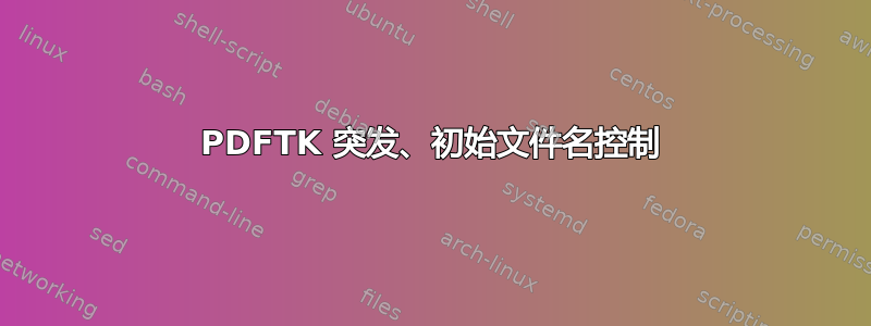 PDFTK 突发、初始文件名控制