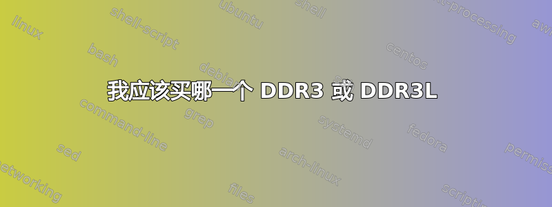 我应该买哪一个 DDR3 或 DDR3L