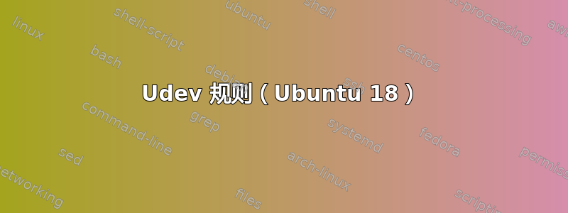 Udev 规则（Ubuntu 18）