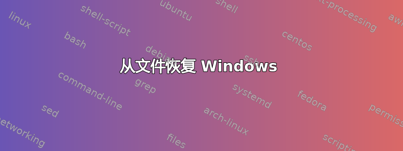 从文件恢复 Windows