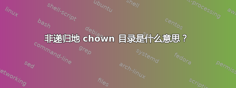 非递归地 chown 目录是什么意思？