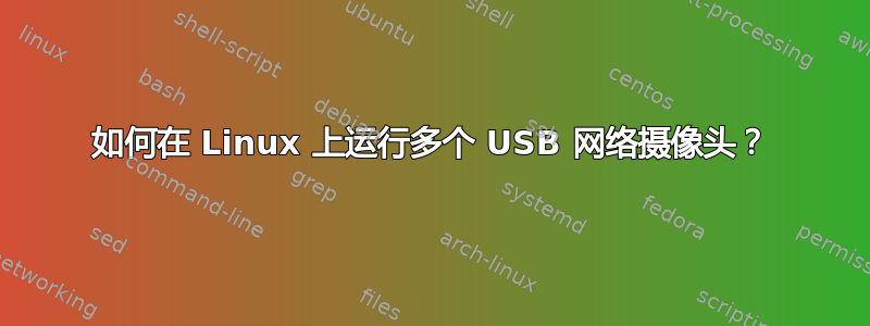 如何在 Linux 上运行多个 USB 网络摄像头？