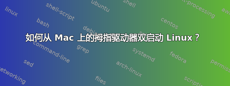 如何从 Mac 上的拇指驱动器双启动 Linux？