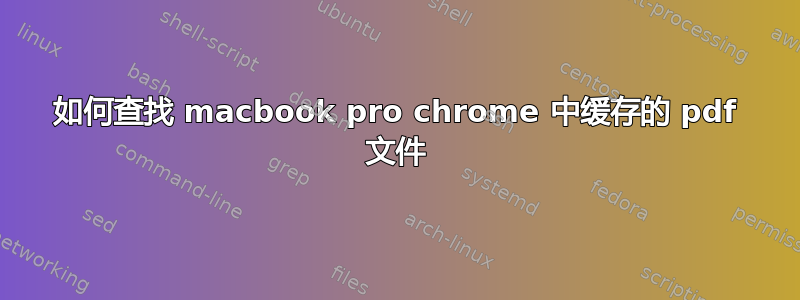 如何查找 macbook pro chrome 中缓存的 pdf 文件