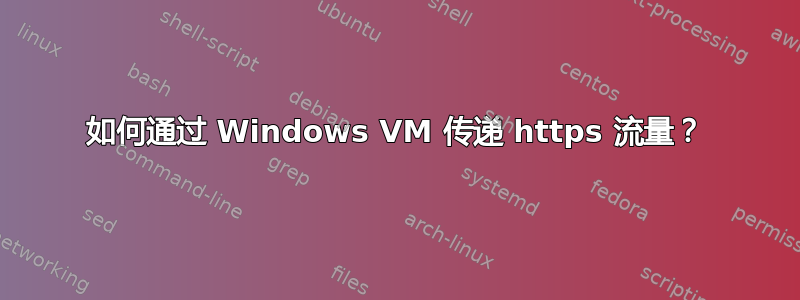 如何通过 Windows VM 传递 https 流量？