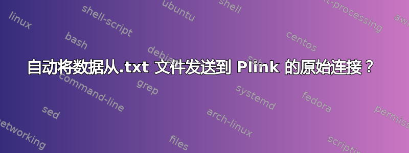 自动将数据从.txt 文件发送到 Plink 的原始连接？