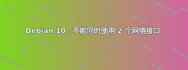 Debian 10，不能同时使用 2 个网络接口